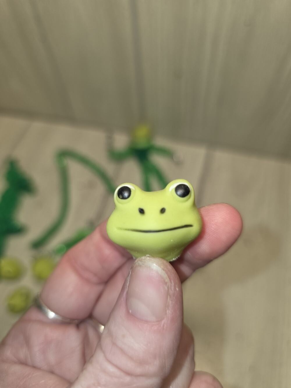 Vintage Hong Kong Miniature Frog Crafting Heads Set Of 10